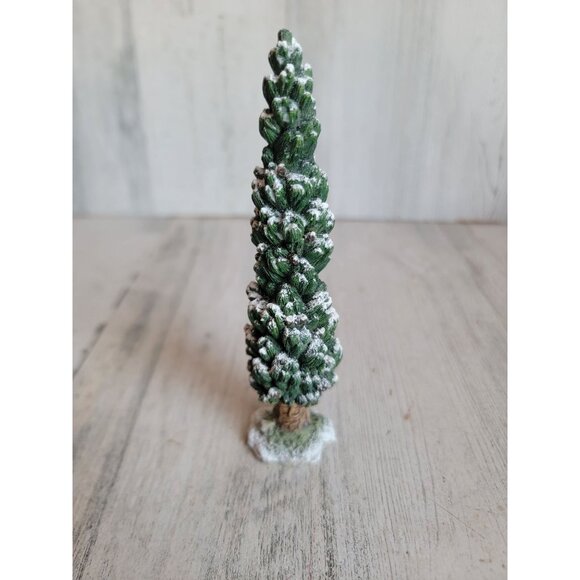Dept 56 skinny snow covered pine tree village accessory Xmas - Picture 1 of 7